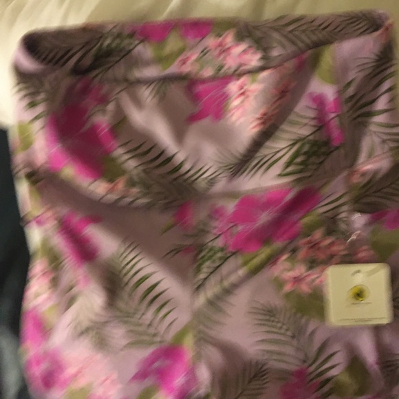 Nwt Body Glove tropical floral lavender pants yoga pants size large - Picture 2 of 4